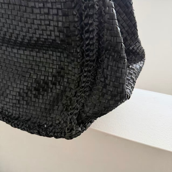 Prada Black Leather Woven Tote Bag - Picture 11 of 11